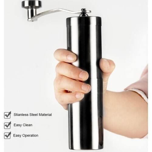 Manual Ceramic Coffee Grinder Stainless Steel Adjustable Coffee Bean Mill Easy Clean Kitchen Tools