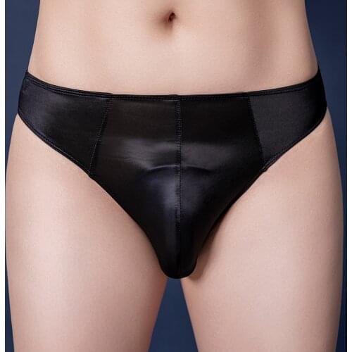 Sexy Women Panties See Through Underwear Stretch Oil Shiny Glossy Thong Comfortable Briefs Top Women Erotic Lingerie