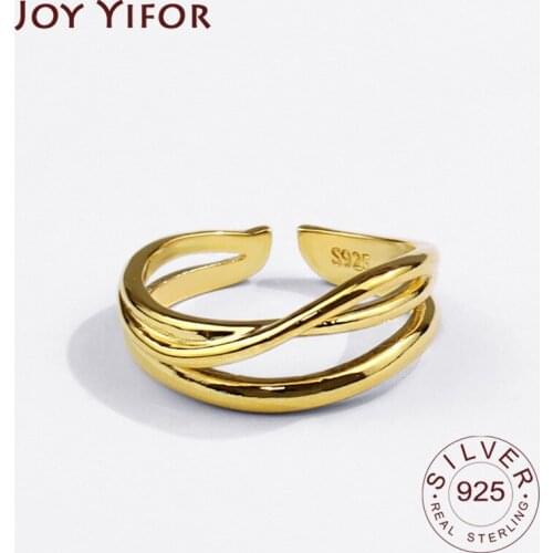 925 Sterling Silver Double Lines Ring Classic Round Finger Ring Women Wedding Engagement Jewelry Gift