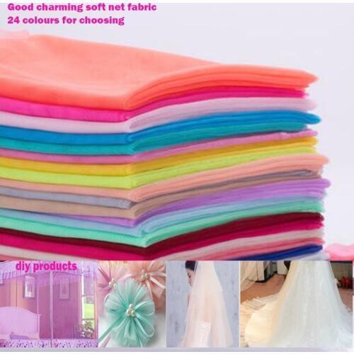 Tulle fabric 160cm*2m/Lot Soft Net Fabric Hexagonal Encryption Gauze Net Yarn Mesh Tulle Fabric DIY Sewing Tutu Wedding Dress