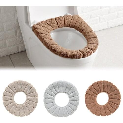 1x Universal Soft Heated Washable Toilet Seat Mat Set for Home Decor Closestool Mat Seat Case Warmer Toilet Lid CoverAccessories