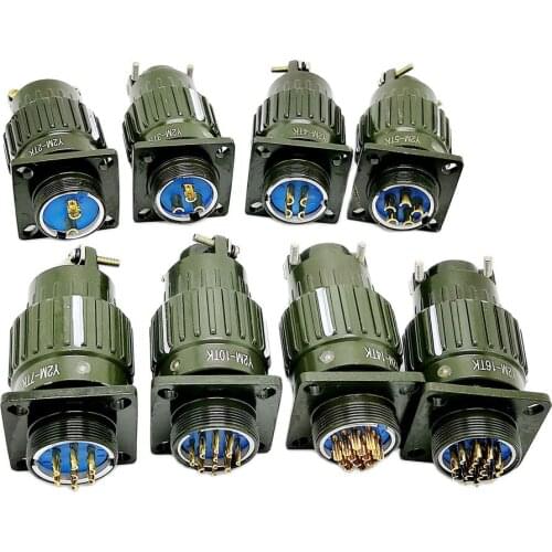 YP21 Aviation plug socket Y2M-2/3/4/5/7/10/14/16 pin servo motor connector fast snap type