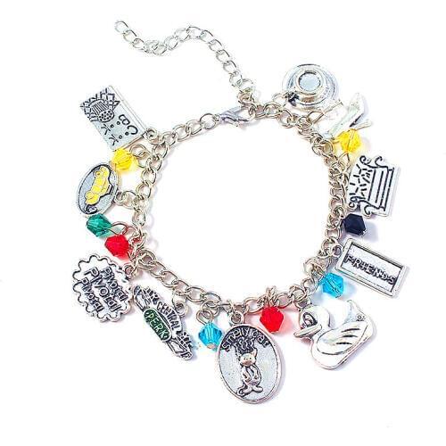 TV show Friends Badge Central Perk Coffee Time Charm Bracelet