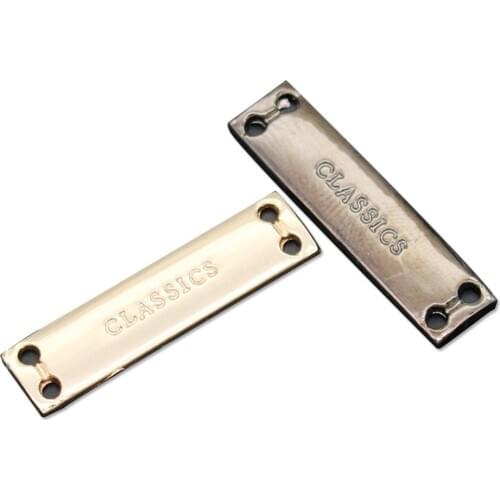 10Pcs/Lot Classics Handmade Metal Labels For Clothing Hand Made Clothes Metal Tag For Shoes Custom Metal Logo Label For Bag