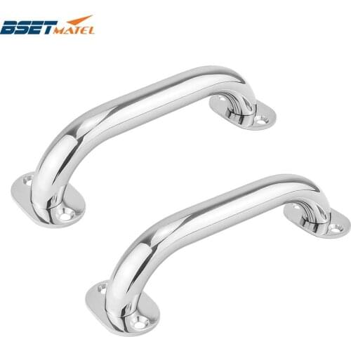 2PCS Marine Grade 316 Stainless Steel Grab Handle Door Handrail Grip Rail Grab Bar Handle Boat Hatch Yacht Marine Bathroom
