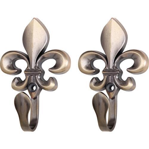 2PCS Zinc Alloy Vintage Organizer Holder Wall Living Room Home Decoration Plum Blossom Shaped Towel Curtain Hook Accessories