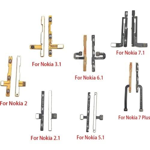 20Pcs/lot Volume Button Power Switch On Off Button Flex Cable For Nokia 2 3 5 6 7 8 2.1 3.1 5.1 6.1 Plus 7.1 8.1