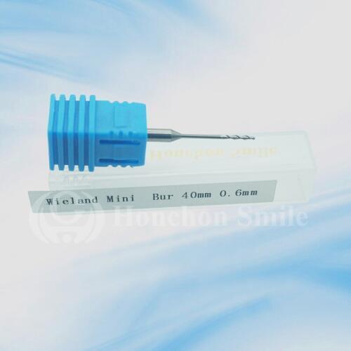 5pcs Wieland mini 40mm size 2.5/1.0/0.6mm shaft 3mm Dental zirconia burs/HIgh quality /Milling ceramic burs/DLC coating