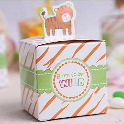 500Pcs Animal Candy Boxes Baby Girl Boy Party Favors Gift Boxes Wedding Gifts for Guests Birthday Party Decoration Supplies