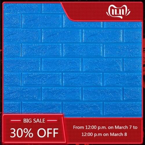 70*77cm Brick wall Stickers DIY 3D PE Foam Wallpaper Panels Room Decal Stone Decoration Embossed