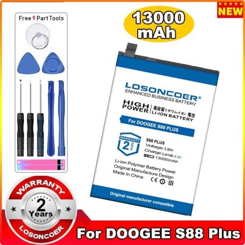 LOSONCOER 13000mAh BAT20M1310000 For DOOGEE S88 Plus Battery