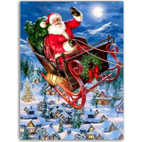 Diamond Painting Santa Claus Full Square/Round Drill 5D Diamond Embroidery Cross Stitch Christmas Handicrafts Kit Wall Art