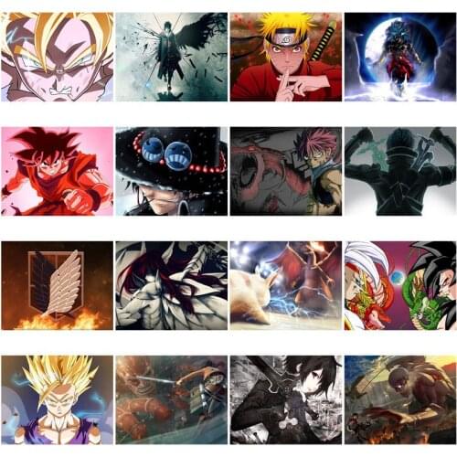 Diamond Painting Anime Yellow Power-Generating Pokemon Brunette Man with Two Swords Behind His Back Blond Muscular Man Pictures