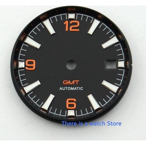 Bliger 31mm Watch Dial Fit MINGZHU 3804 GMT Automatic Movement with Date Window