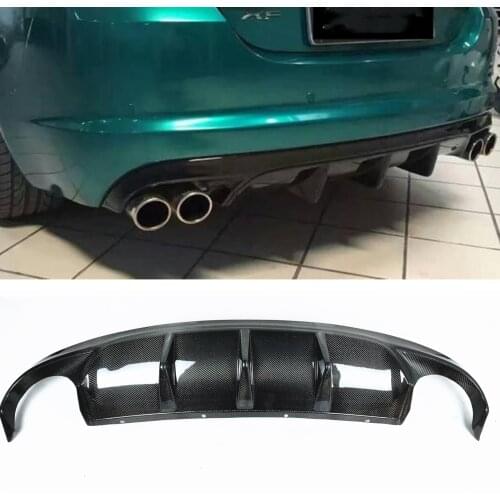For 2012-2015 Jaguar XF Sport Rear Lower Bumper Diffuser Lip Carbon Fiber