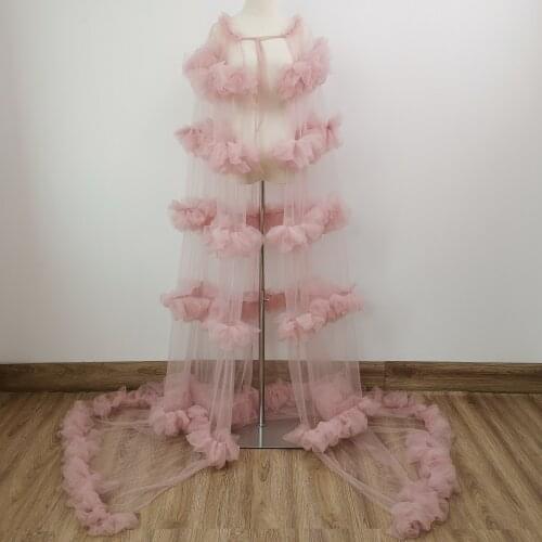 Maxi Long Tulle Vogue Cape Gown Maternity Dress for Photoshoot Pregnant Cloak Photography Gown Baby Shower Robe Lady Tippet