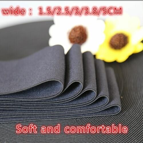 Pure black Elastic bands for clothes 15~60MM Elastic ribbon DIY Sewing Accessories rubber band elastic bands for fit