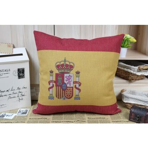 Flag pillow cover, The Royal Spanish national flag throw pillow case pillowcase wholesale