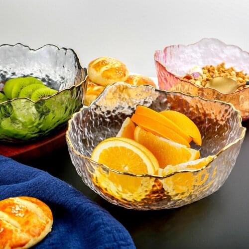 Salad Fruit Plastic Mixing Bowls Glass Kitchen Utensils Porcelain Living Room Coffee Table Plates for Food Set