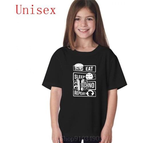 Eat Sleep Techno Repeat 2 girls tshirt t shirt boys teen girls clothing baby girl clothes suitable dressed to the nices