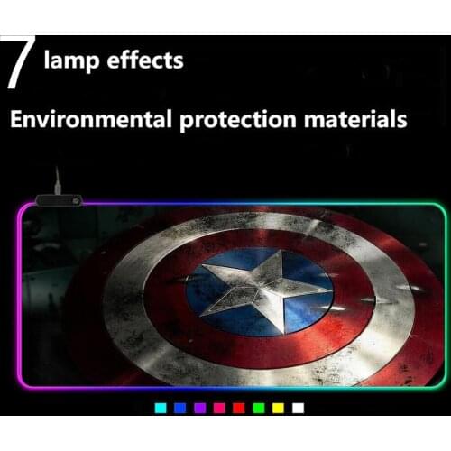 LED Light Gaming Mouse Pad RGB Keyboard Cover Non-Slip Rubber Base Computer Carpet Desk Mat PC Game Mouse Pad large mouse pad