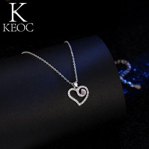 Keoc 2021 New Japanese Love Heart Jewelry Womens Necklace Pendant Wedding Valentines Day Love Japan and Korea Jewelry Gifts