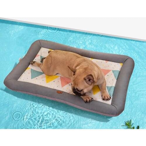 Summer Keep Cool Ice Silk Feeling Dog Bed Medium Large Dogs Breathable Anti-slip Spring Pet Dog Bed Puppy Ice Silk Mat Cushion