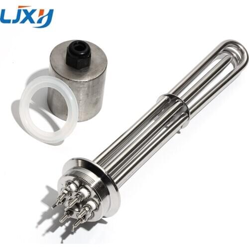 LJXH All 304 SUS 2"tri-clamp(OD63) 220V/380V Electrical Heating Element Immersion Water Heater 3/4.5/6/9/12KW for Water/Oil