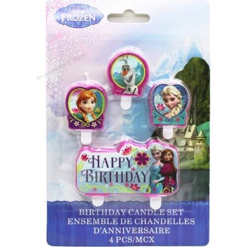 A Set of Frozen Party Candles Cake Topper Childrens Birthday Party Decoration Cake Decorations New Candles
