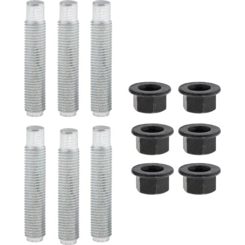 6pcs Iron Exhaust Manifold Stud Nut Kit Set Replacement 902370029 for 1993-2018 IMPREZA New