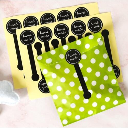 100pcs Handmade Seal Stickers Black Long Stripe Paper Label Lollipop Candy Bags Pudding Bottle Jar Seal Sticker Scrapbooking