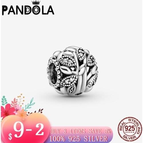 Genuine 925 Sterling Silver Openwork Family Tree Charms Beads Fit Original Pandora Charms Bracelet Fashion Jewelry Gift