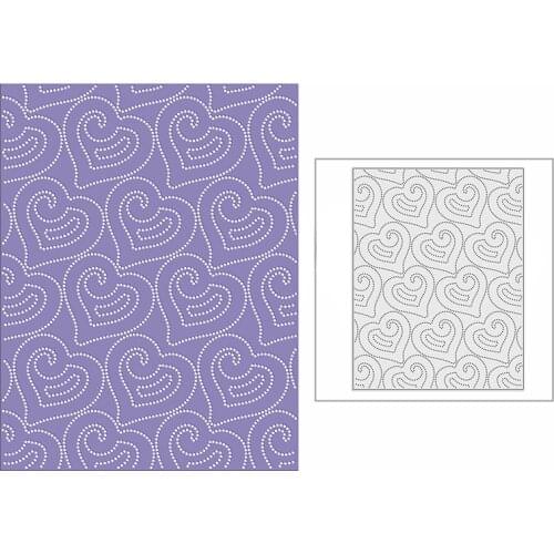 New 2021 Layered Hearts Panel Background Metal Cutting Dies for DIY Scrapbooking and Card Making Embossing Decor Craft No Stamps