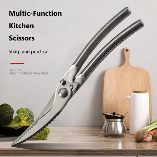 Stainless Steel Kitchen Scissors For Fish Meat Poultry Metal Cutting Kitchen Accessories Gadget Tools