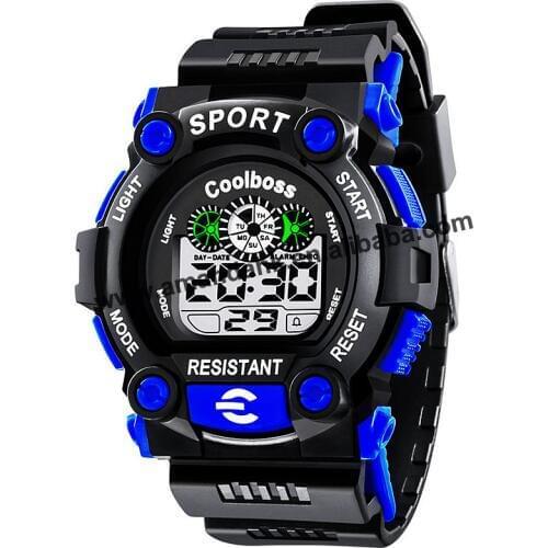 Wholesale Fashion Sports Cute Kids Watches Children LED Silicone Big Quartz Digital Watch Boy& Girl Student Wristwatches