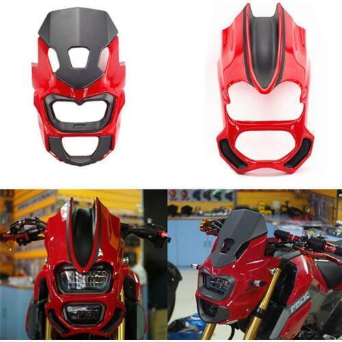 Motorcycle Front Decorate Headlamp Wind Guard Motorcycle Windshield Front Headlight Fairing Windshield for Honda MSX125