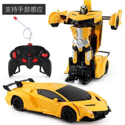 Recharge Battery Transformation Remote Control Robot to Car RC Racing Car Toys Boys Best Gift