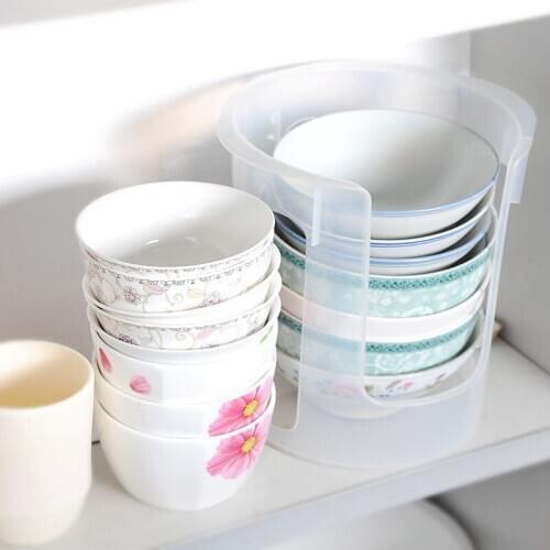 Plastic Tableware Drain Rack Tableware Storage Box Cupboard Organizer Eco Friendly Kitchen Items Home Accessories