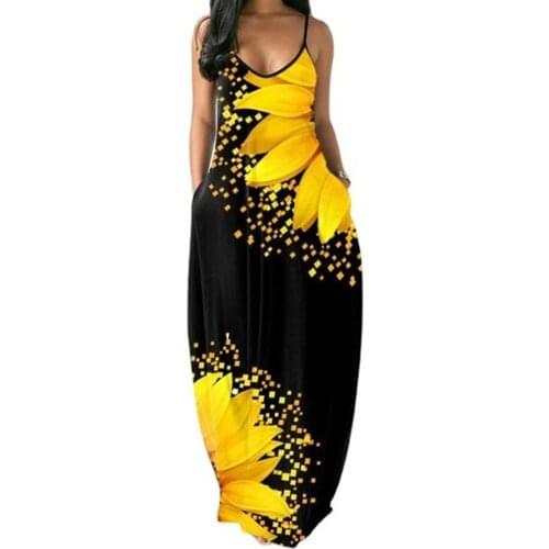 Floral Maxi Dresses for Women Summer 2021 Sexy V-Neck Sleeveless Casual Halter Sundresses Women Party Beach Sexy Dress