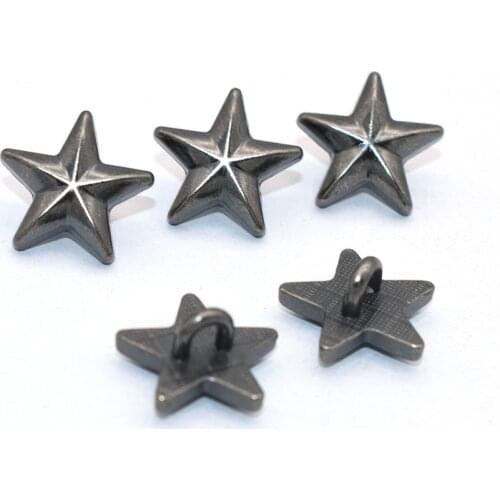 Star Pattern Buttons Sewing Buttons Blazer Button Black Vintage Clothing Buttons Anchor Buttons for Leather Wrap Clasps