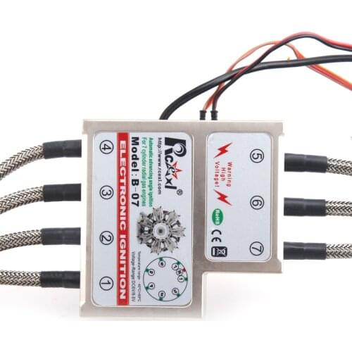 RCEXL CDI 7 Cylinder RADIAL Engine Ignition for NGK-CM-6-10MM 90/120 Degree