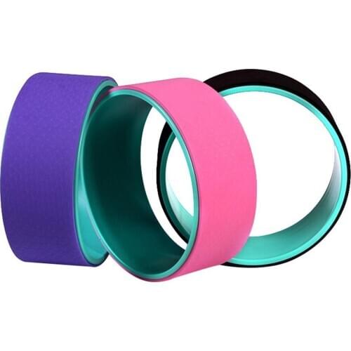 Yoga Pilates Circle Gymnastic Exercise Fitness Back Stretch Roller Ring Wheel