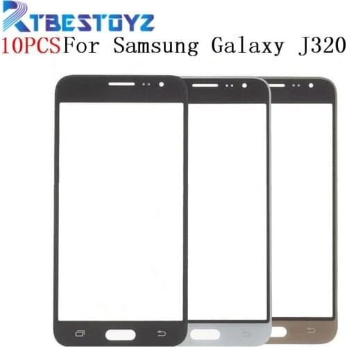 RTBESTOYZ 10PCS/Lot J3 2016 Touch Screen Front Glass Cover For Samsung J320F J320 J320FN Outer Glass Lens Replacement Part