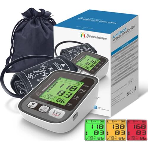 Upper Arm Automatic Blood Pressure Monitor Pulse Wrist Sphygmomanometer BP Monitor Heart Rate Pulse meter