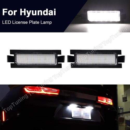 2X LED License Plate Light Canbus For Hyundai I30 PD GD 2013- Accent 11-17 Elantra GT 13-17 Car Styling White Number Plate Lamp