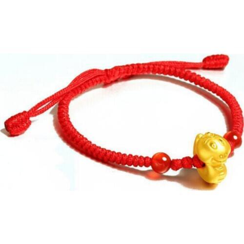 August 24K Yellow gold 12 Chinese Zodiac Bracelet