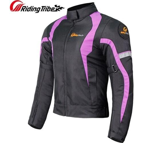 Women Motorcycle Summer Motorbike Jacket Pants Lady Set Breathable Mesh Riding Raincoat Safety Suit For Autumn Winter JK-52
