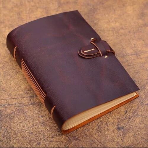 200 Sheets Vintage 100g Kraft Paper Doodle Sketch Book Handwriting Book Scribbling Drawing Notebook Genuine Leather
