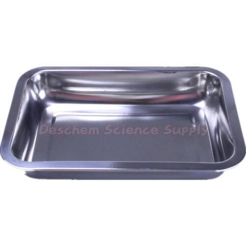 31.5cm*21.5cm,Stainless Steel Rectangular Plate Lab Tray Barbecue Shallow Dish