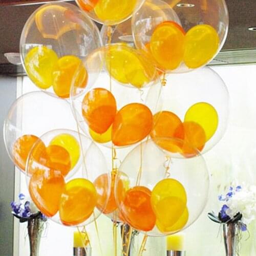 9pcs/set DIY Wedding Birthday Party Decoration Balloons Helium Blue Latex Bobo Transparent Balloon Party Baby Shower Decor